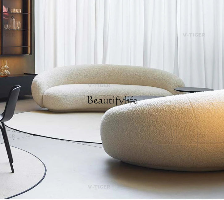 Whole house furniture Nordic Light Luxury Minimalist Cashew Sofa Designer Curved Living Room Fabric Craft Sofa Combination