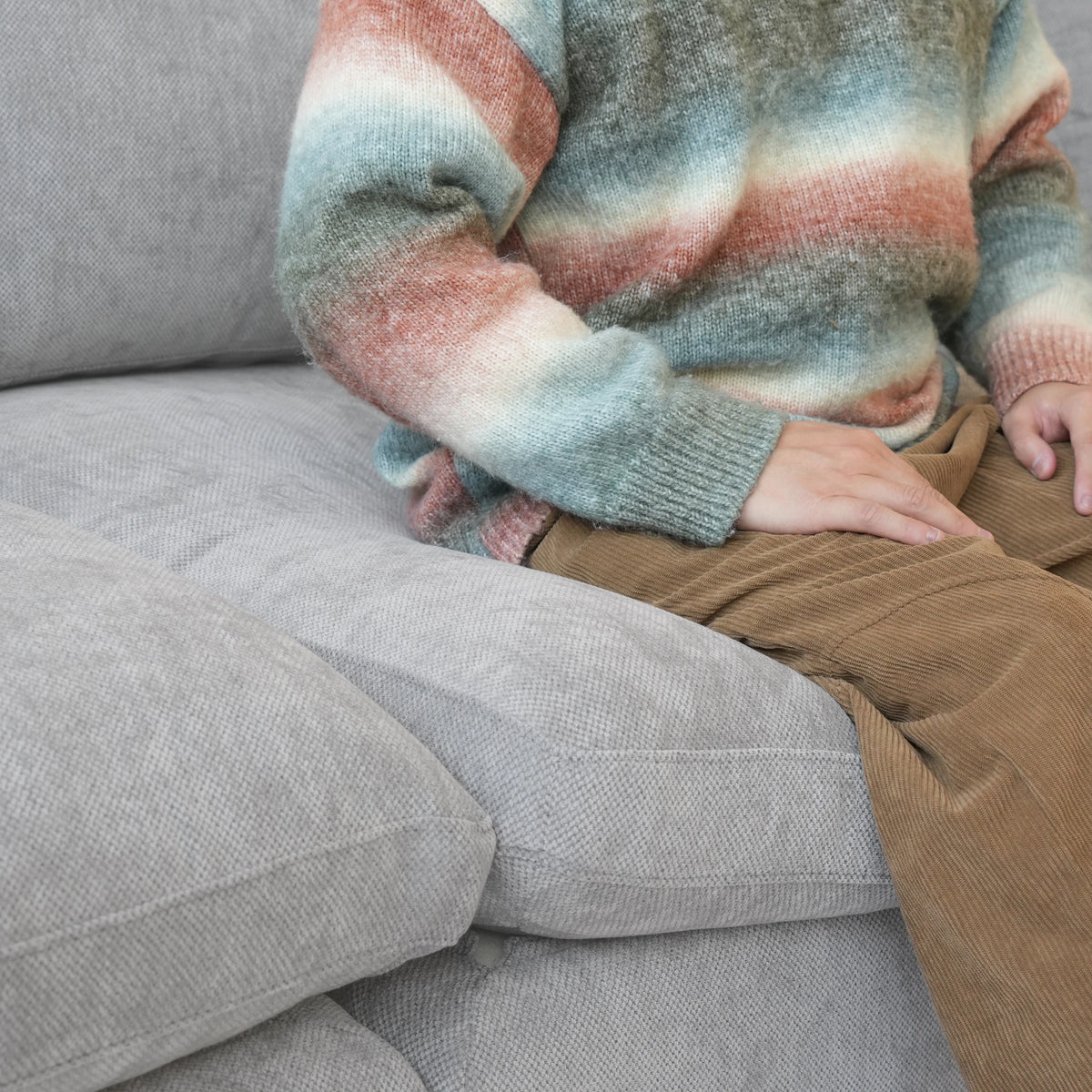 Sdorens 120'' Sectional Sofas for Living Room Modern Cloud Couch Down Filled L-Shaped 3Seater Couch with Ottoman