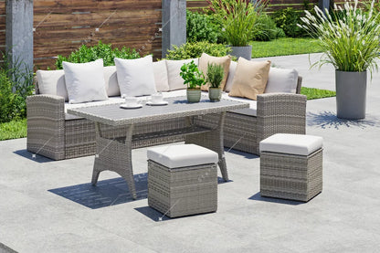 Modern Outdoor Furniture Set Terrace Backyard Sofas Living Room Hotel Bedroom Park Courtyard Hall Apartment Durable PE