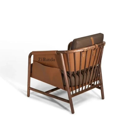 Chinese Solid Wood Modern Negotiation Chair Living Room Dining Room Bedroom Hotel Leisure Armchair
