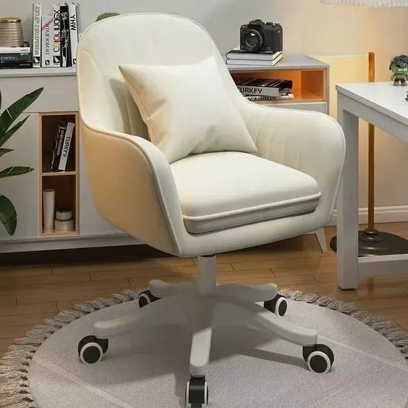 Modern Velvet Home Office Chair Mid-Back Computer Task Chair with Swivel Height Adjustment Tufted Upholstered Office Task Chair