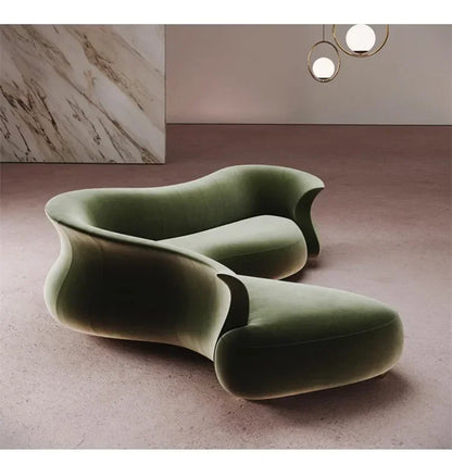 Personalized Art Sofa Hotel Villa Lobby Curved Shaped Reception Leisure Sofa