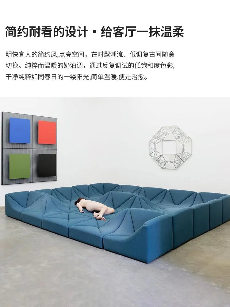 Creative Dune Sofa Fabric Modern Simple Villa Clubhouse Resting Area Designer Module Free Combination Furniture