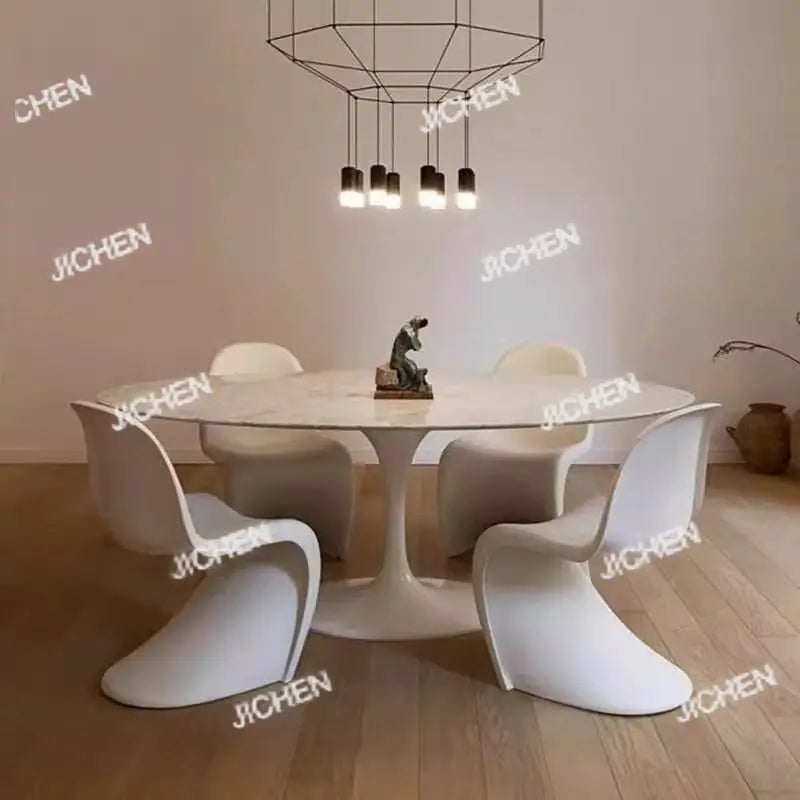 Plastic chair Nordic creative simple transparent plastic back chair chair stool