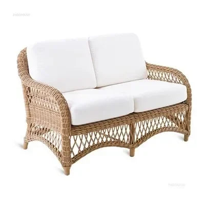 Outdoor PE Rattan Garden Chairs Balcony Courtyard Garden Waterproof Sofa Chair Outdoor Terrace Leisure Chair Outdoor Furniture A