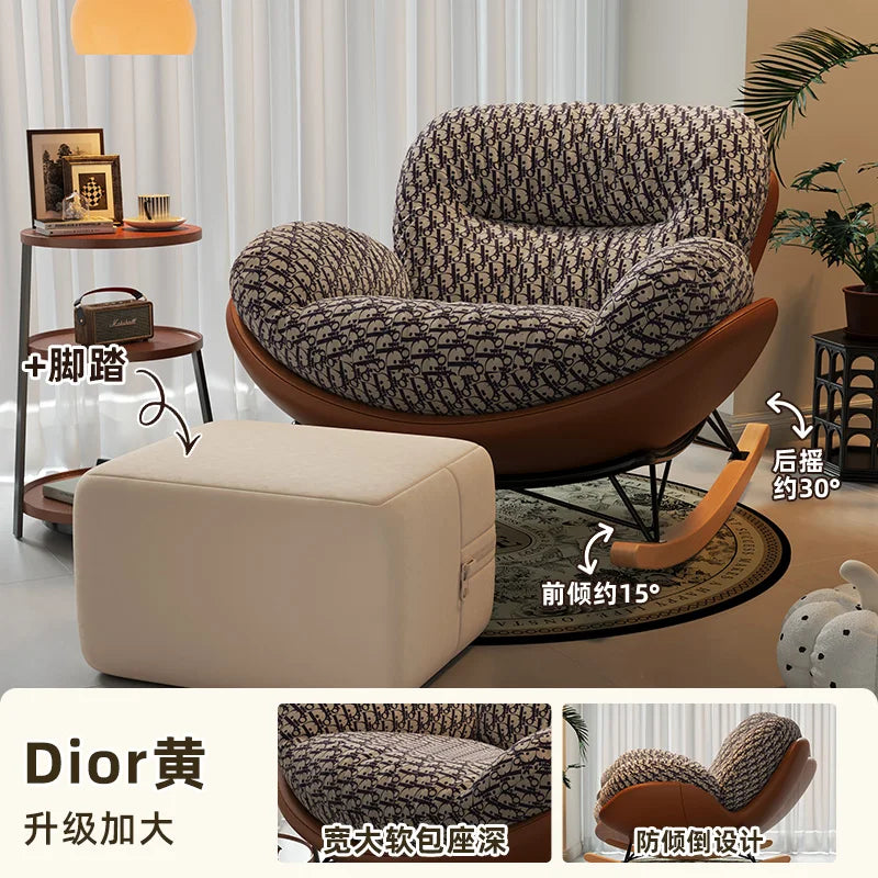 Unique Arm Chairs Rocking Lounge Salon Bedroom Lazy Relax Modern Reading Living Room Chairs Lounge Fauteuil Trendy Furniture