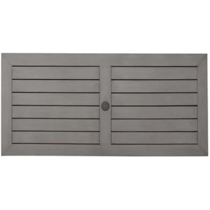 Beenle Modern Outdoor Aluminum Dining Table, Dark Gray