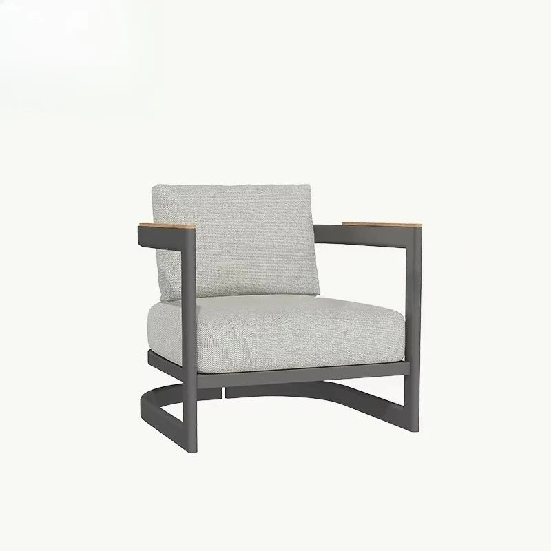 Modern Hotel Villa Outside Wear-Resistant Aluminum Frame Garden Sofa Outdoor Patio Furniture Sofas Set With Waterproof Cushion