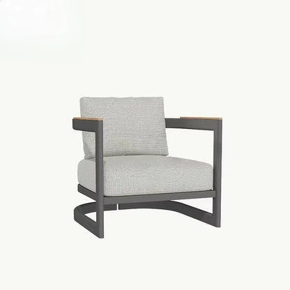 Modern Hotel Villa Outside Wear-Resistant Aluminum Frame Garden Sofa Outdoor Patio Furniture Sofas Set With Waterproof Cushion