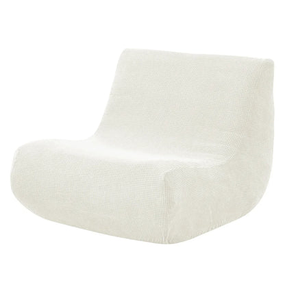 Stretch Armless Floor Sofa Covers Polar Fleece Single Sofa Protector Slipcover for Fireside Chair Adult Bean Bag Chairs Covers