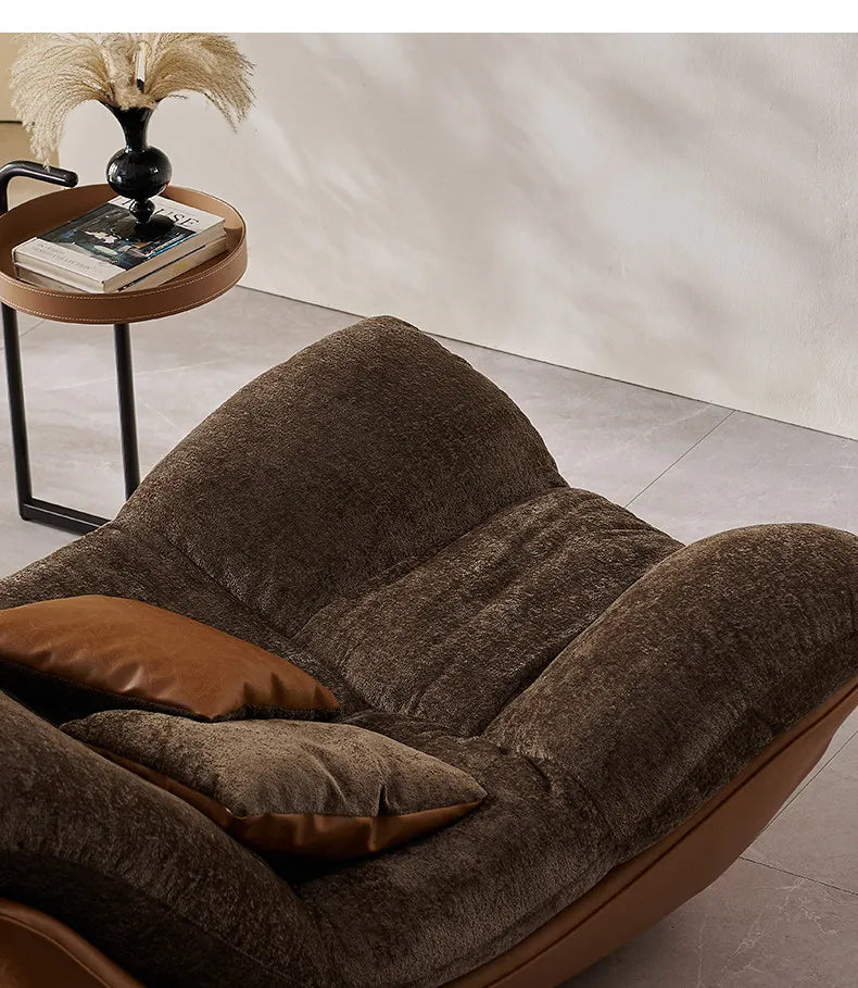 Italian minimalist living room couple double sofa recliner advanced reclining sleeping lazy sofa down