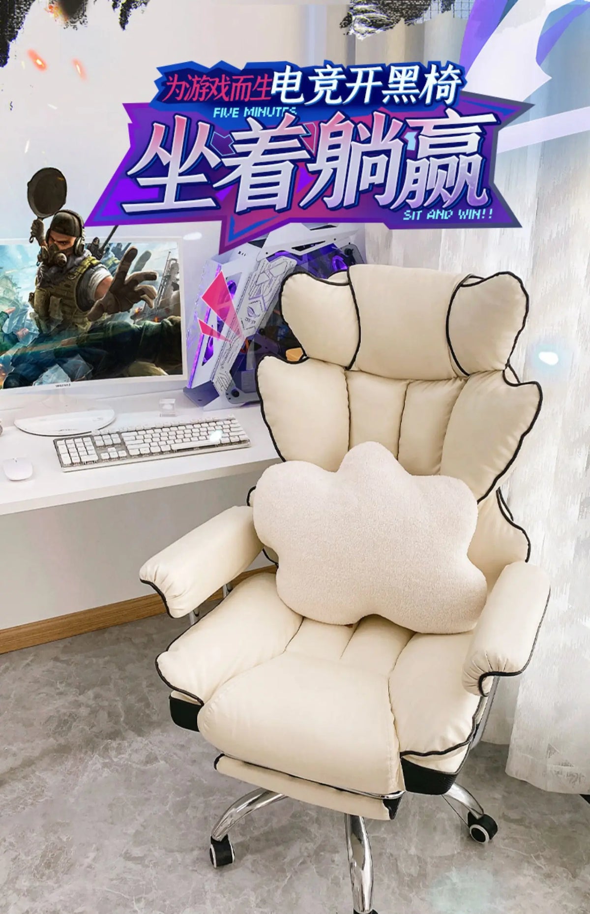 Comfortable Sedentary Computer Gaming Chair Ergonomic Bedroom With Sofa Office Desk Study Lift Chair Office Furniture FYOC