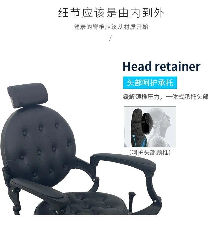 HT hairdressing special large chair barber shop hair cutting retro chair