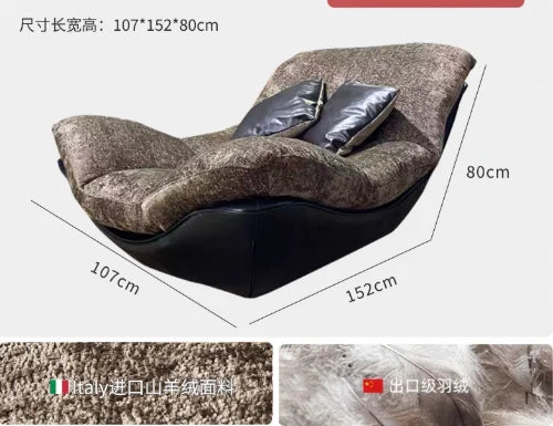 Nordic designer creative modern minimalist living room leisure chair sofa recliner sofa bedroom chair