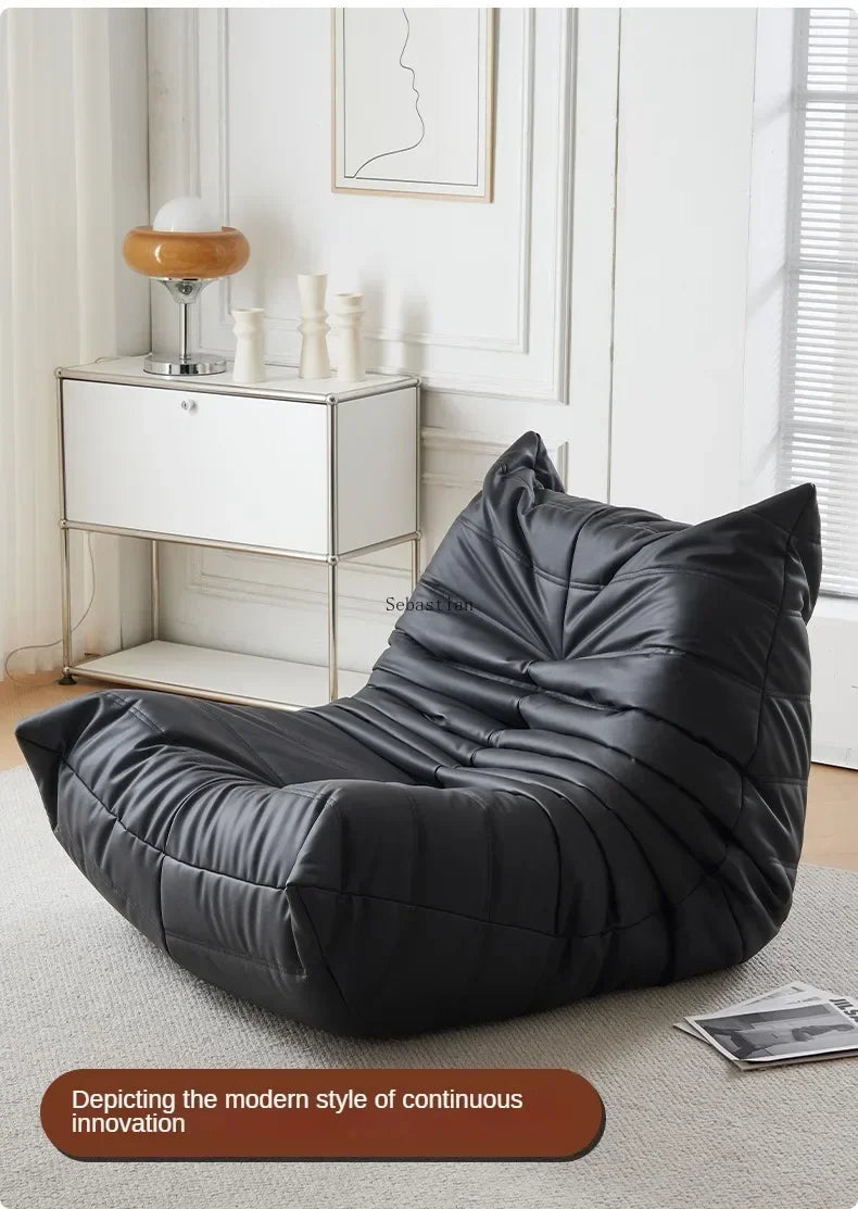 Cat Scratch Skin Sponge Caterpillar Sofa Lazy Velvet Small Apartment Living Room with Reclining Balcony Bedroom Single Sofa