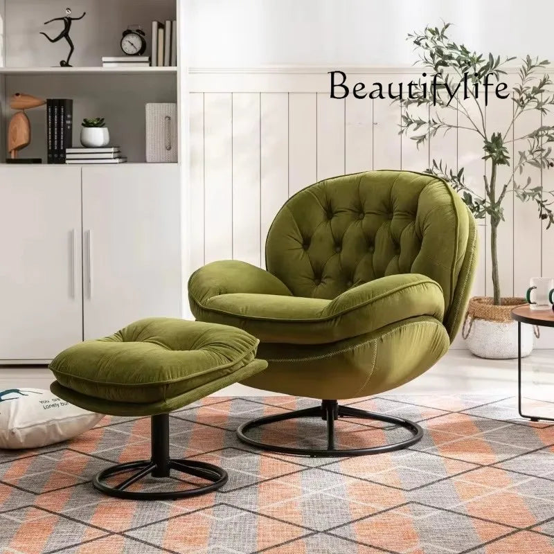 More Design Cheap Wholesale Modern Simple Velvet Comfortable Fabric Casual Reclining Wooden Lounge Living Room Chair