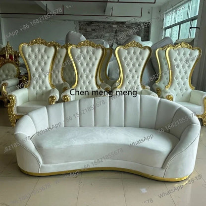 M183 Studio hotel banquet sofa wedding bride and groom exclusive sofa for bedroom living room Soft velvet cushion sofa Customiza