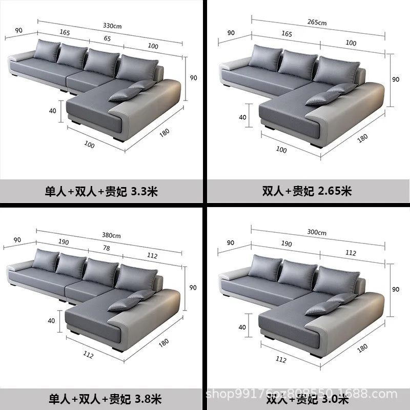 Sofa living room modern light luxury simple technology cloth sofa small apartment combination furniture latex