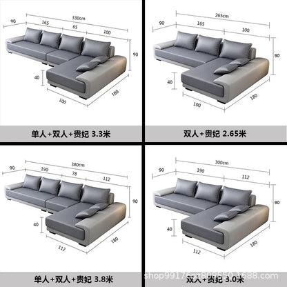 Sofa living room modern light luxury simple technology cloth sofa small apartment combination furniture latex