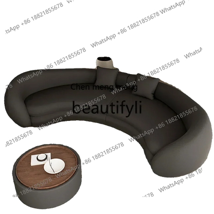 N178 G Italian light luxury semi-circular curved sofa special-shaped senior designer beauty salon hotel lobby lounge area recept