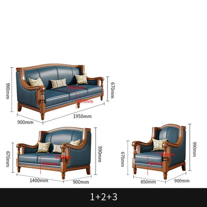 Customizable American leather sofa