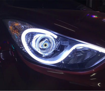 Cool Decoration Dynamic LED Car Headlights Devil Eye LED Car Light Headlight Assembly Modified Eagle Eye Light Cars Accessories