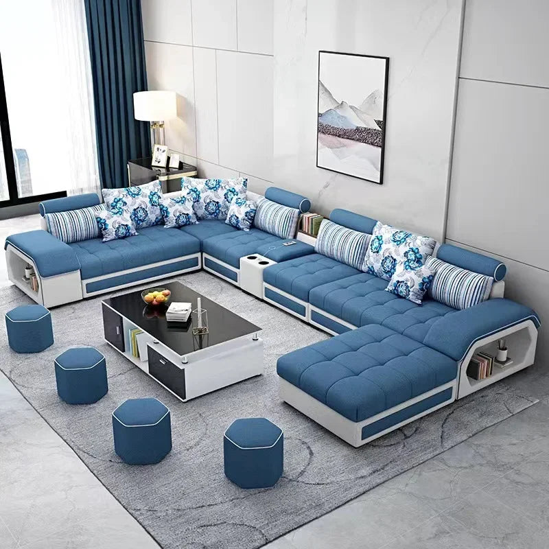 Nordic Fabric Living Room Sofas Combination Modern Apartment Single Sofas for Living Room Furniture Creative Corner Sofa v