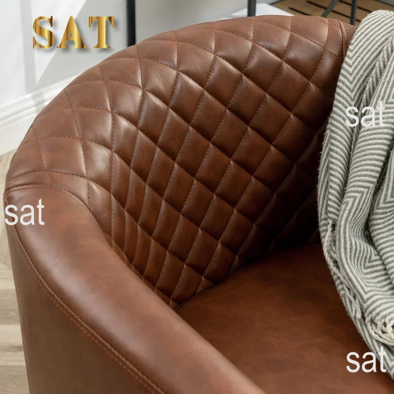For Modern Tufted Upholstered Armchair Living Room Leisure Chair Single Sofa Chair Balcony Bedroom Study Room Barrel Club Chair