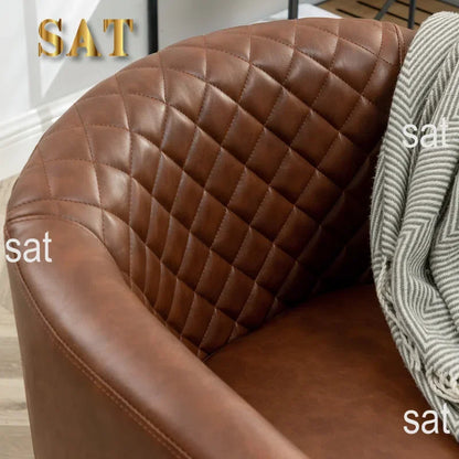 For Modern Tufted Upholstered Armchair Living Room Leisure Chair Single Sofa Chair Balcony Bedroom Study Room Barrel Club Chair