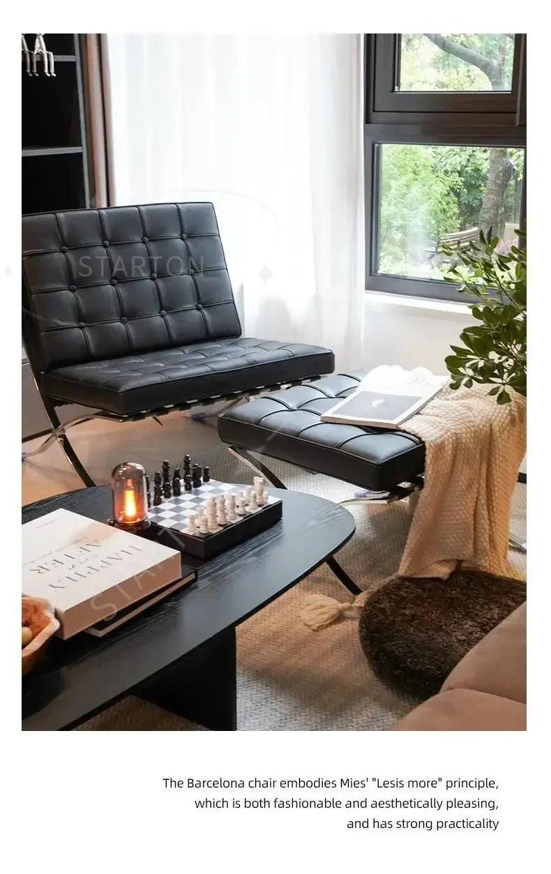Stylish Barcelona Single, Sofa Chair For, High End Living Room, Italian Designer Lazy, Coffee Sofa Cozy