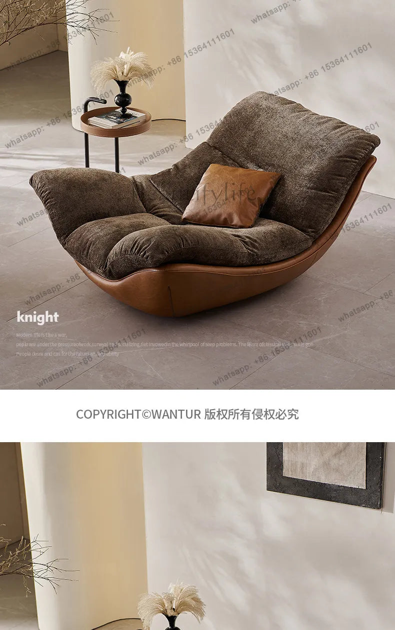 Italian light luxury designer creates reclining chair Italian modern simple living room leisure chair