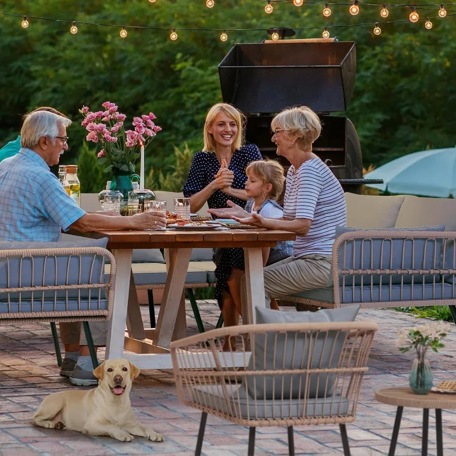 YITAHOME 4 Pieces Patio Furniture Set Outdoor Wicker Bistro Set with AllWeather Rattan Construction Comfortable Loveseat Chairs