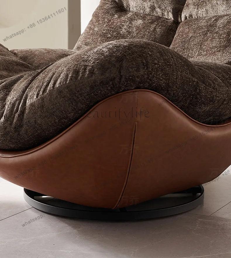 Italian minimalist lazy sofa chair modern simple living room bedroom home balcony swivel chair
