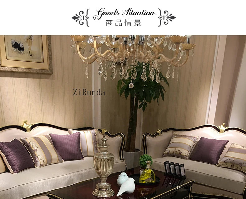 Living room coffee table Luxury solid wood carved living room coffee table side table Ebony color complete furniture