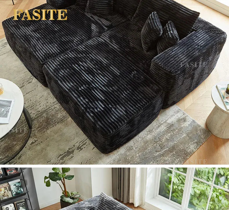 Compression sofa oversized recliner boneless  corduroy leisure chair double sofa