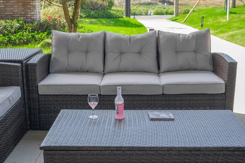 Modern Chairs Restaurant Outdoor Wicker Dining Chair Table Sets Garden Patio Set Outdoor Furniture Rattan