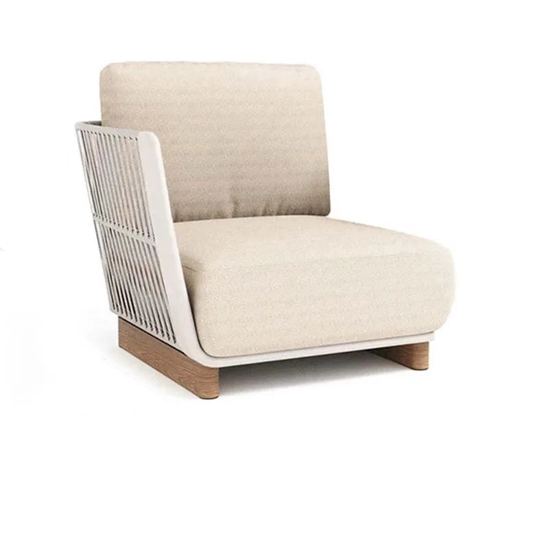 Outdoor leisure, outdoor balcony, outdoor sofa, courtyard, waterproof coffee table, rope woven furniture combination