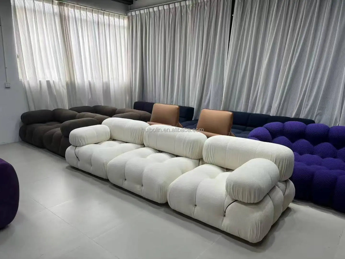 Living Room Sectional Sofas Boucle Modern Luxury Design Home Furniture 3 Seater L Shape Couch Modular Mario Bellini Sofa
