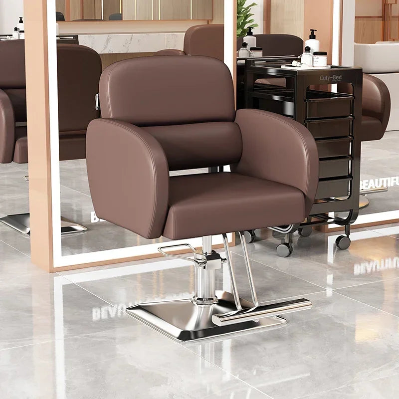 Classic Fashion Barber Chairs Simple Exquisite Trendy Premium Salon Chairs Beauty Modern Bancos Con Ruedas Salon Furniture