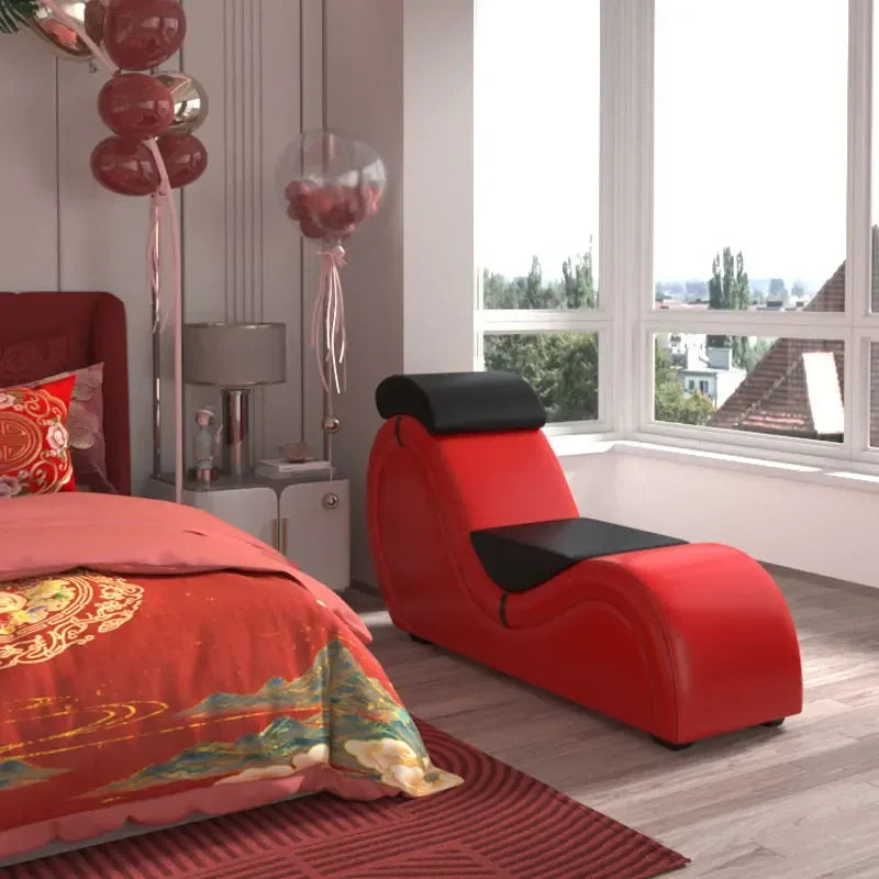 Balcony bedroom single lazy special-shaped sofa multifunctional bedside table hotel homestay lounge chair chaise longue