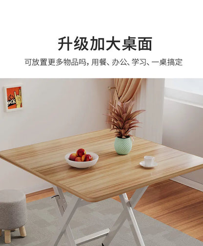 2025 New Folding Table,Indoor Outdoor Heavy Duty Portable Folding Square Woodiness Dining Table ,for Picnic, Party, Camping