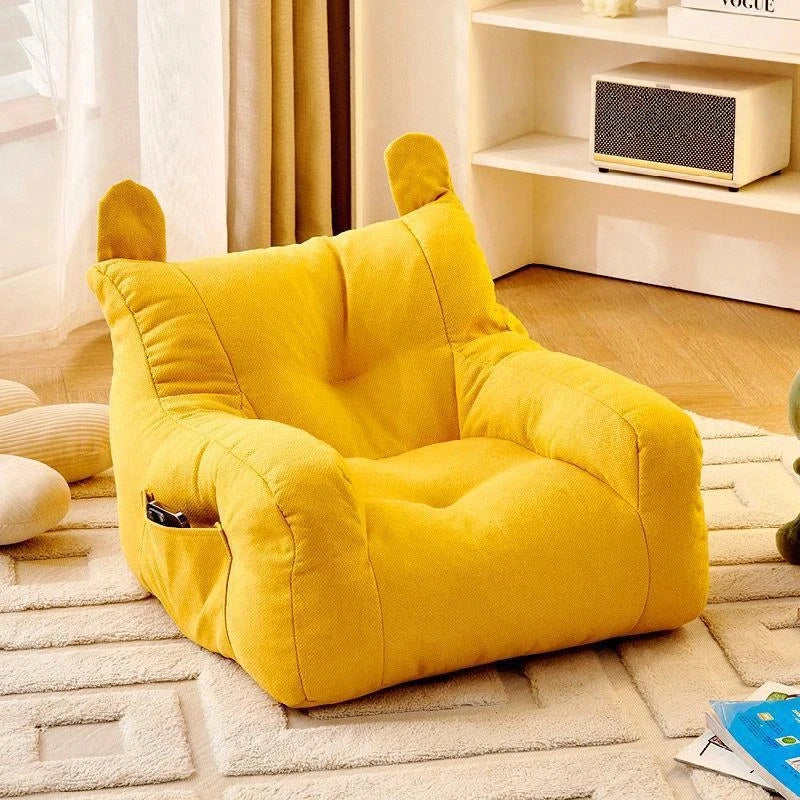 Single Sofa Children's Small Sofa Chair Solid Color Sofa Chair Portable Sofa Bedroom Furniture Mini Sofa Frameless Baby Seat