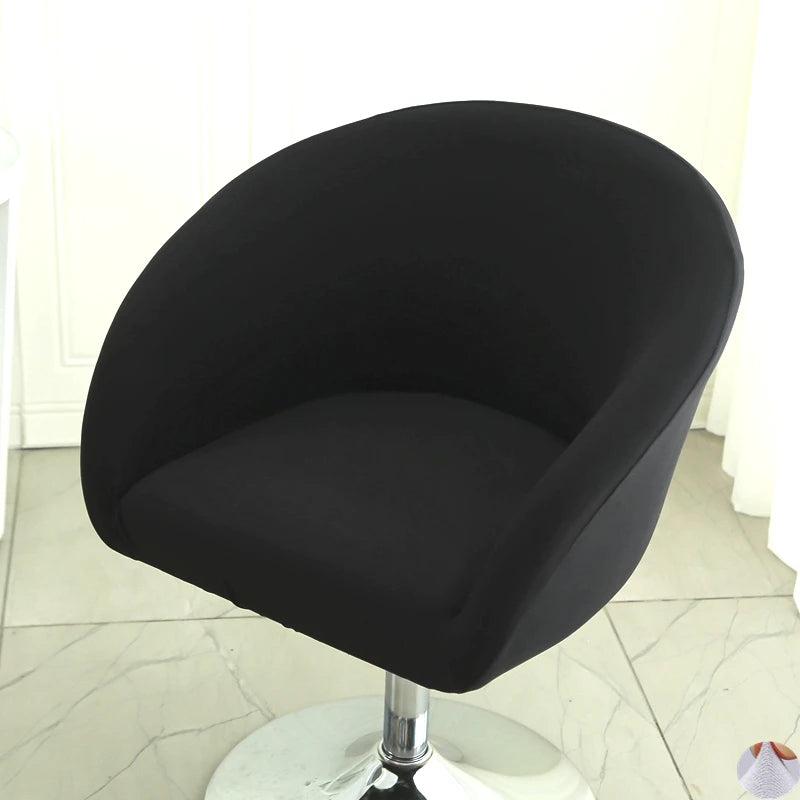 Universal Curved Chair Cover Short Back Printed Arc Armchair Covers Dining Chair Covers Home Spandex Elastic Dustproof Cover