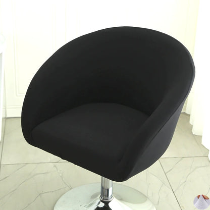 Universal Curved Chair Cover Short Back Printed Arc Armchair Covers Dining Chair Covers Home Spandex Elastic Dustproof Cover