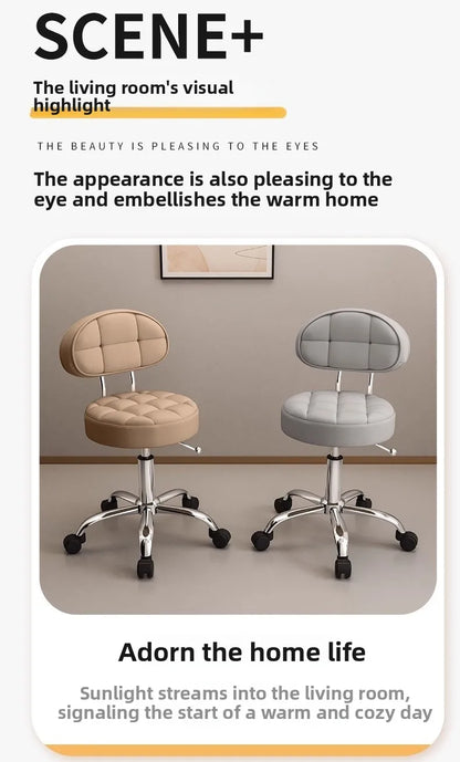 Big work stool hair cutting chair rotating lifting round stool pulley hair salon special beauty stool