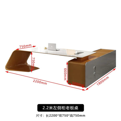 a Boss desk simple modern fashion manager desk large desk white paint boss table