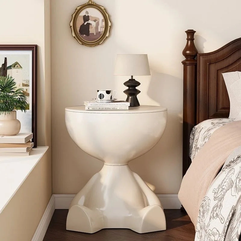 Modern Side Table - Multifunctional Corner End Table, Small Coffee Table for Living Room/Bedroom, Unique Design Nightstand