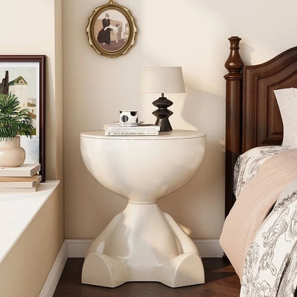 Modern Side Table - Multifunctional Corner End Table, Small Coffee Table for Living Room/Bedroom, Unique Design Nightstand