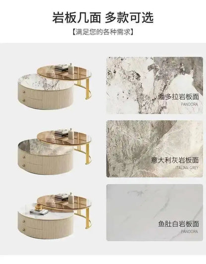 Effect Nordic Marble Luxury Side Coffee Tables Mesa Living Table Room Korea Glass Beautiful Cute De Centro De Sala Furniture