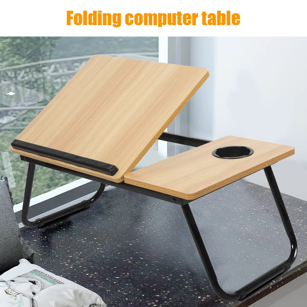 Adjustable Foldable Laptop Desk Portable Ergonomic Stand for Bed Sofa Notebook